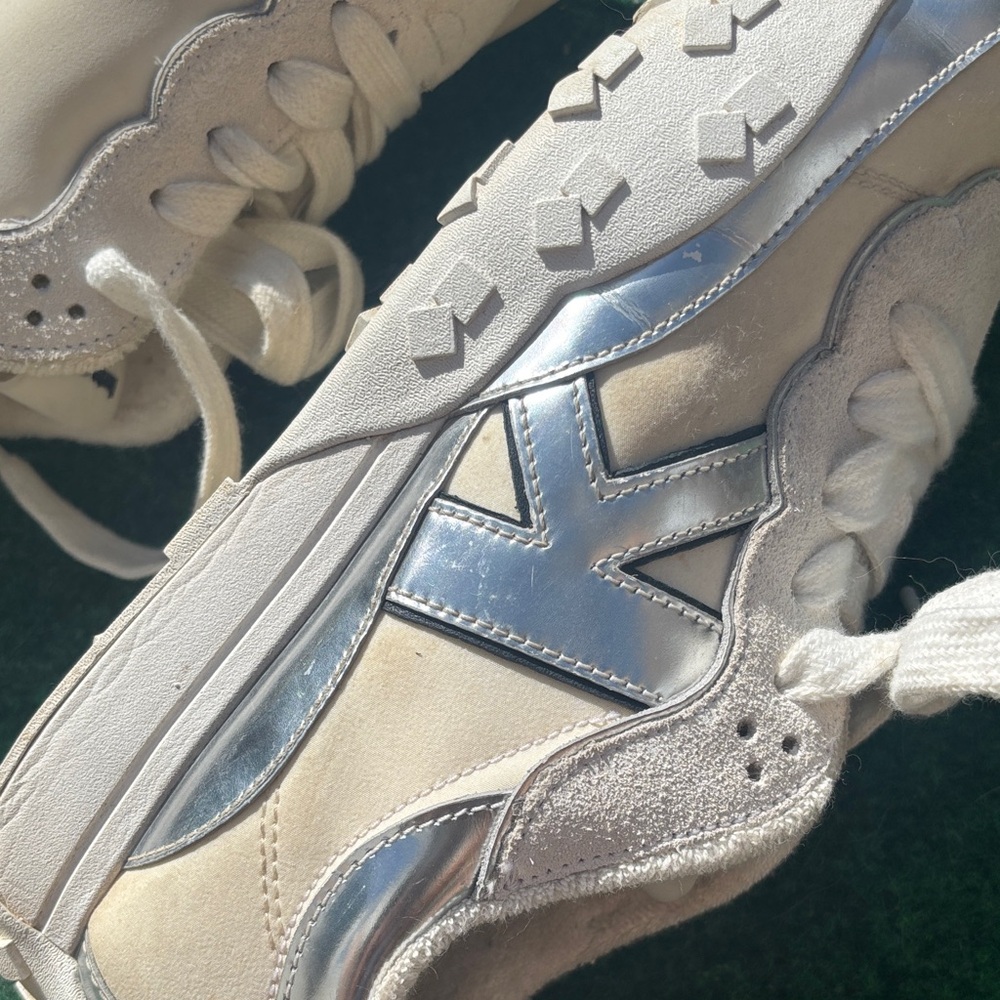 kate spade Cream White Lace-Up Sneakers with Logo Tongue - Picture 10 of 14